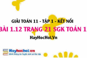 Giải bài 1.12 trang 21 Toán 11 tập 1 SGK Kết nối tri thức